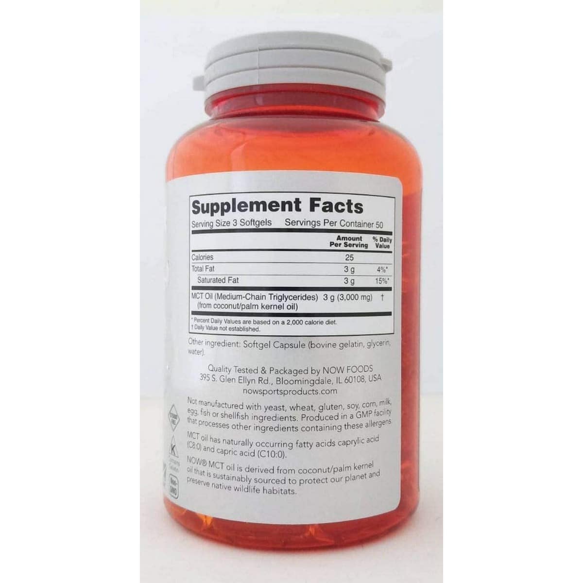 Now Foods Sports MCT Oil 1,000 mg (150 softgels)
