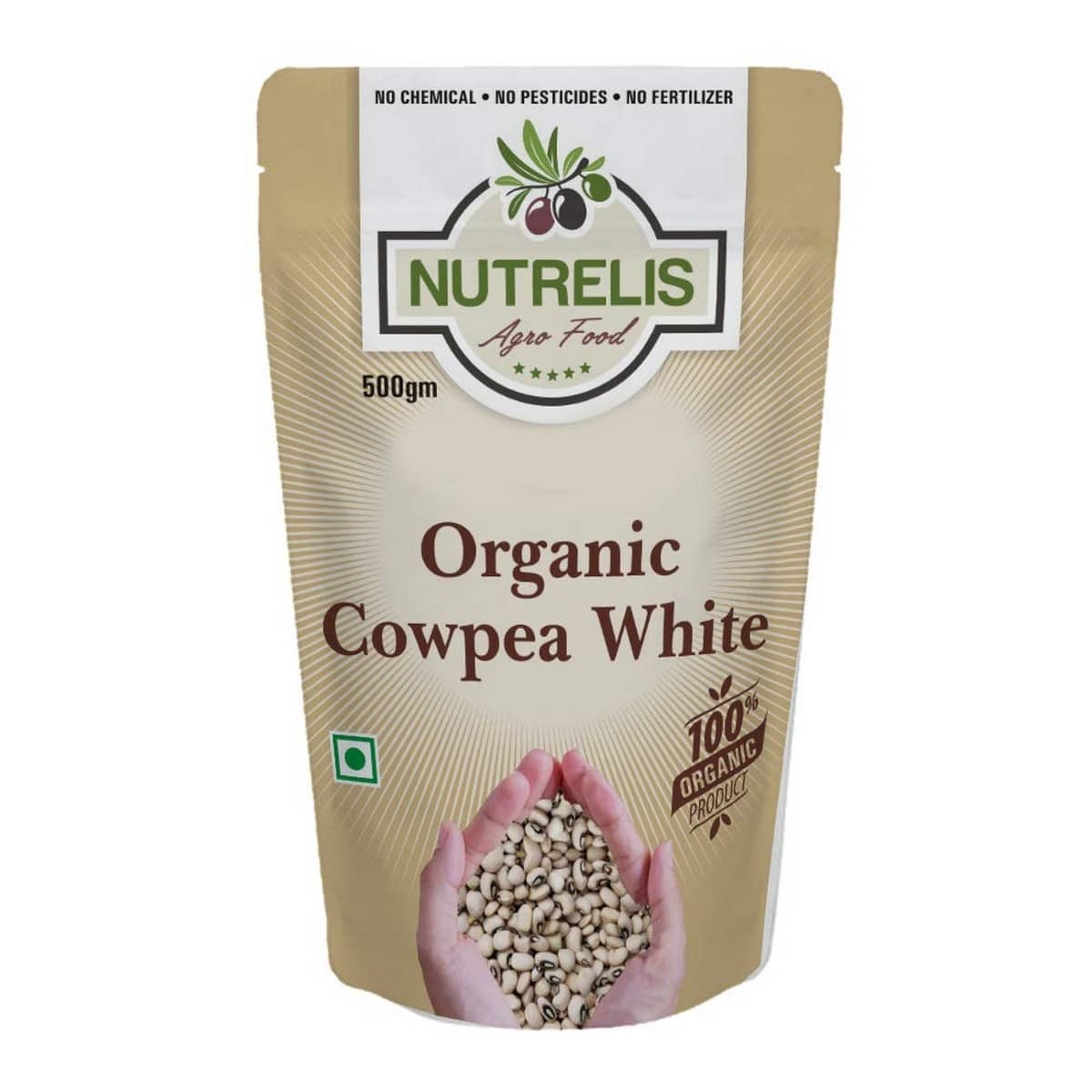 Nutrelis Organic Cowpea White (500 Gm)