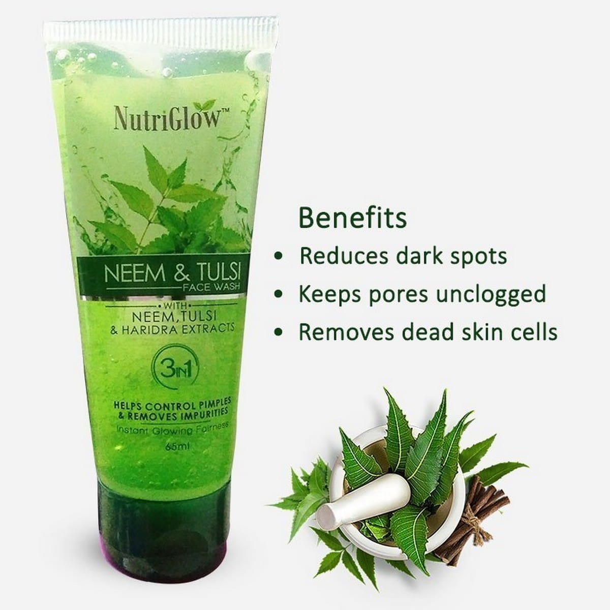Nutriglow Neem & Tulsi Face Wash (65 ml)