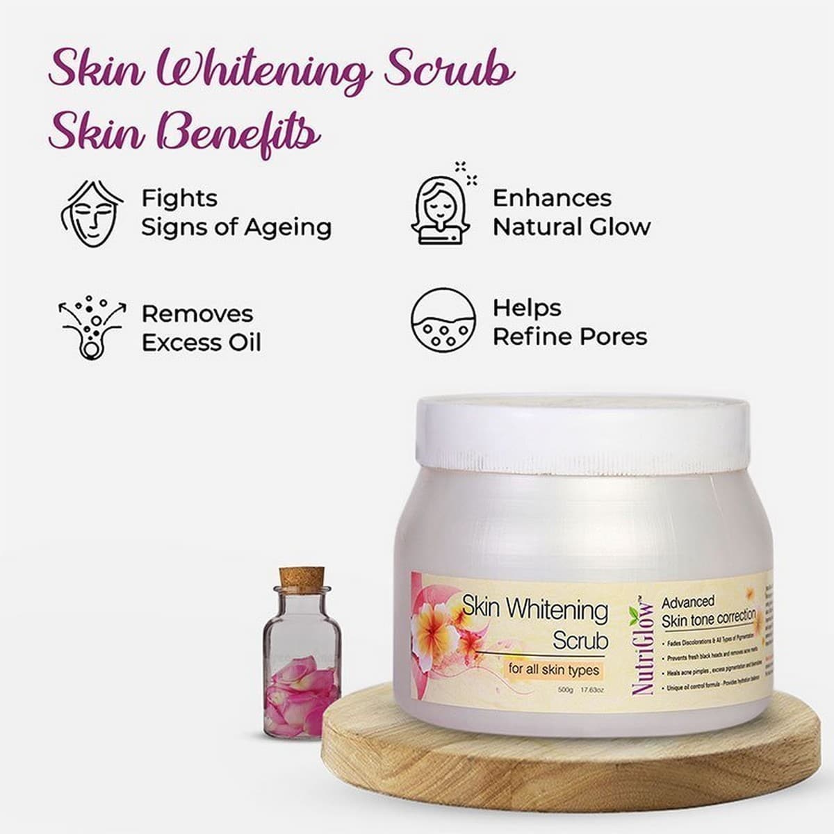Nutriglow Skin Whitening Scrub (500 gm)