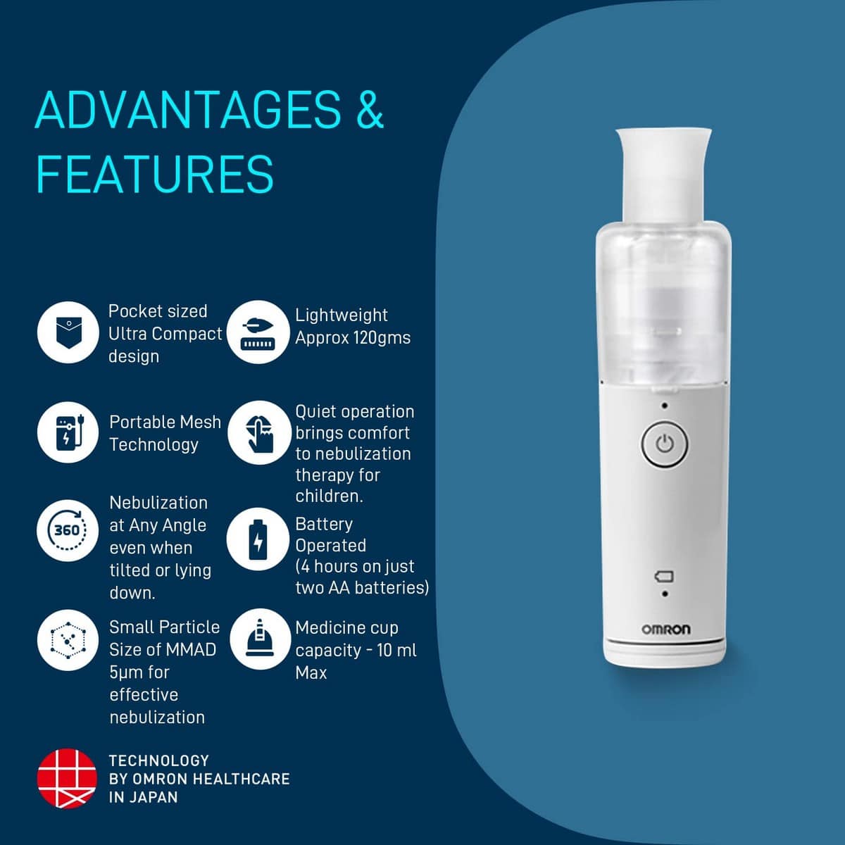 Omron NE-U100 Mesh Portable Nebulizer