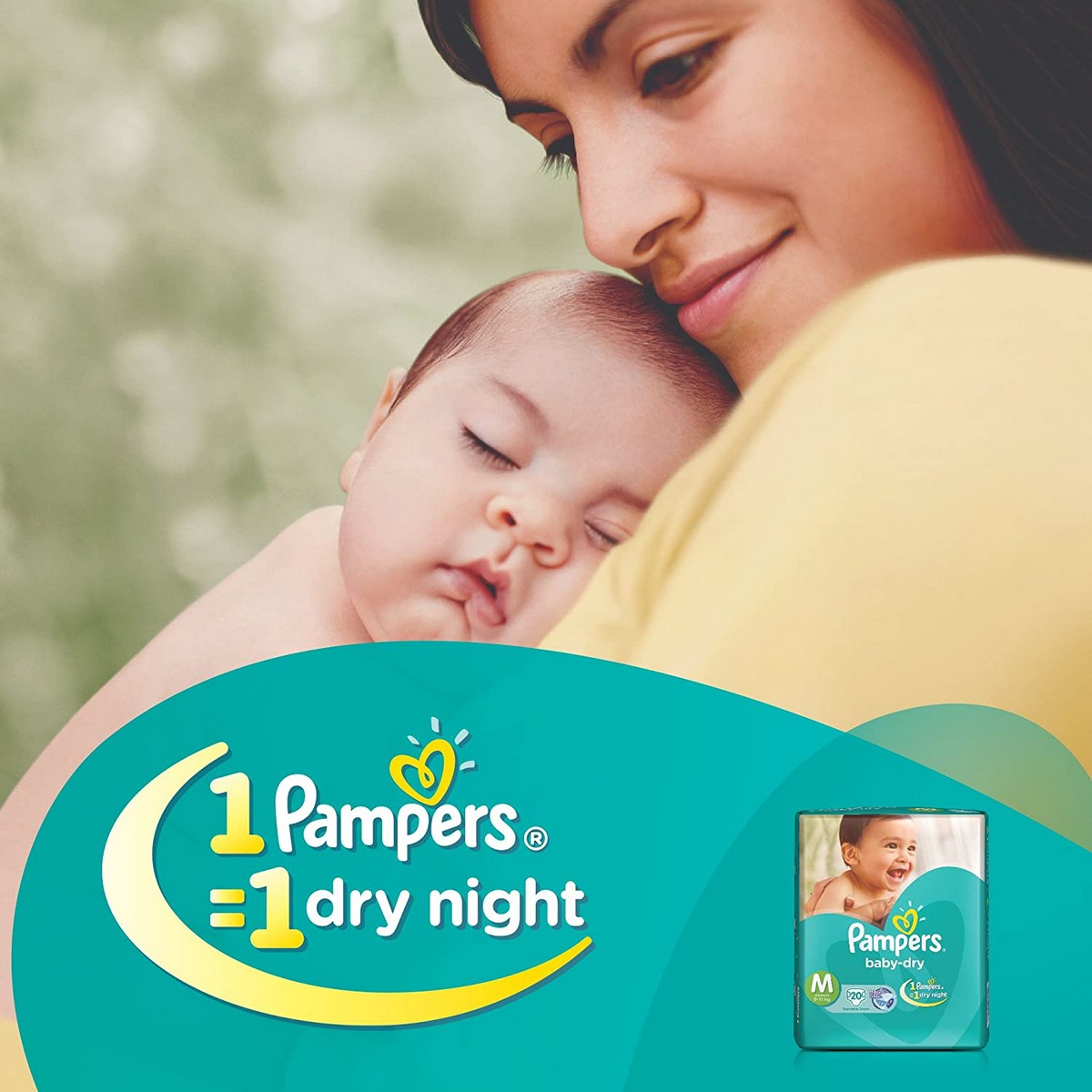 Pampers Taped Diapers Medium Size (20 Count)