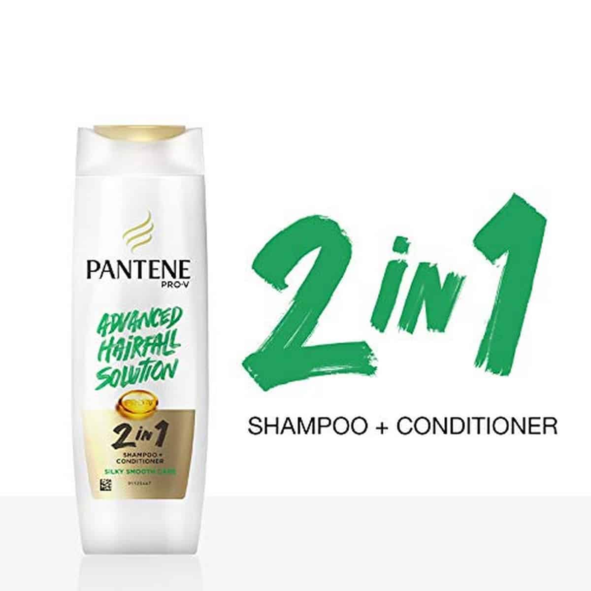 Pantene Advanced Hairfall Solution 2 In 1 Anti-Hairfall Silky Smooth Shampoo & Conditioner For Women (1 Ltr)
