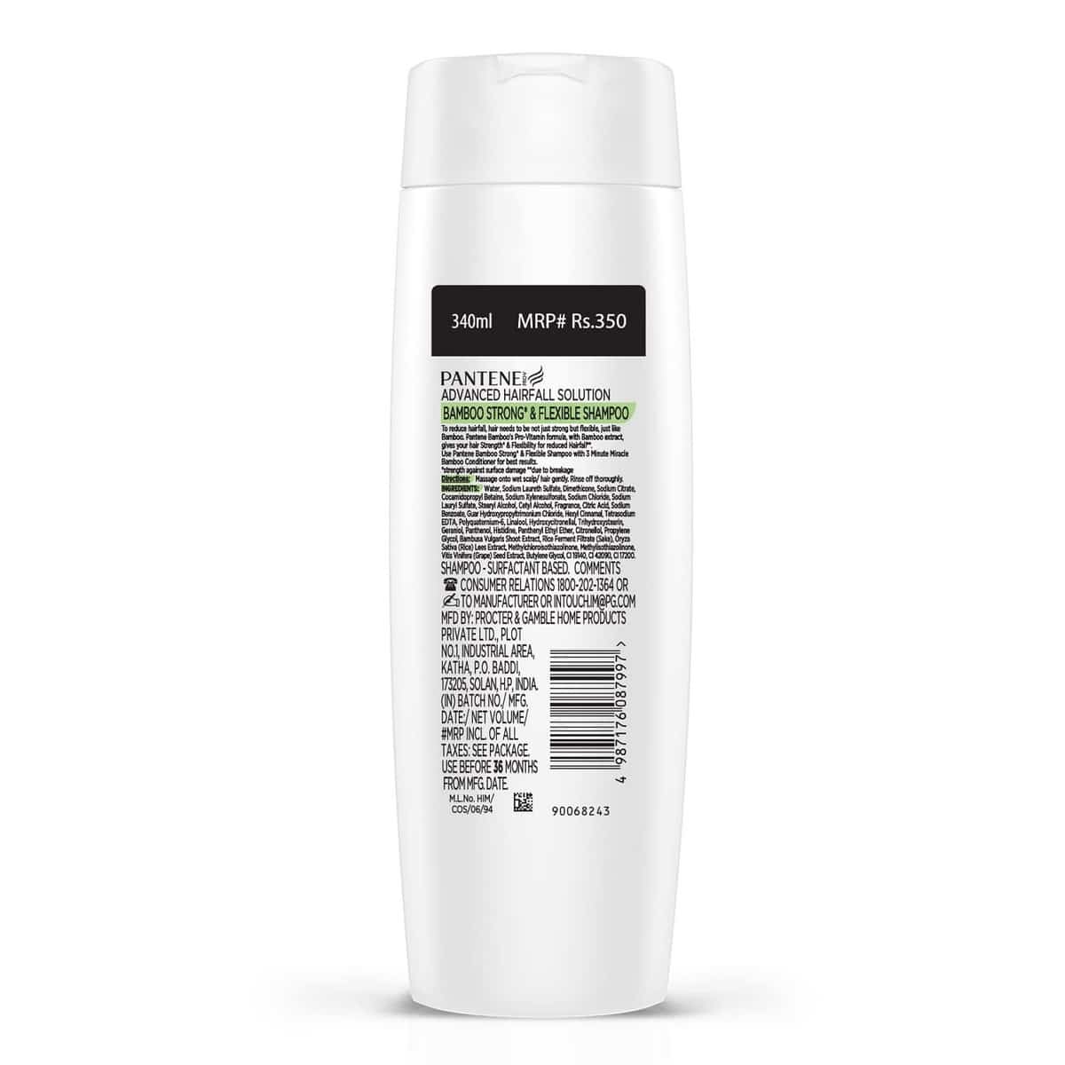 Pantene Advanced Hairfall Solution with Bamboo Shampoo (340 ml)