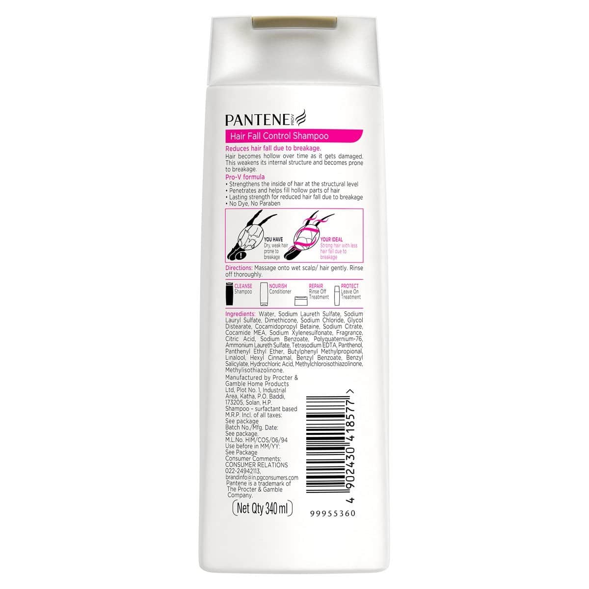 Pantene Hair Fall Control Shampoo (340 ml)