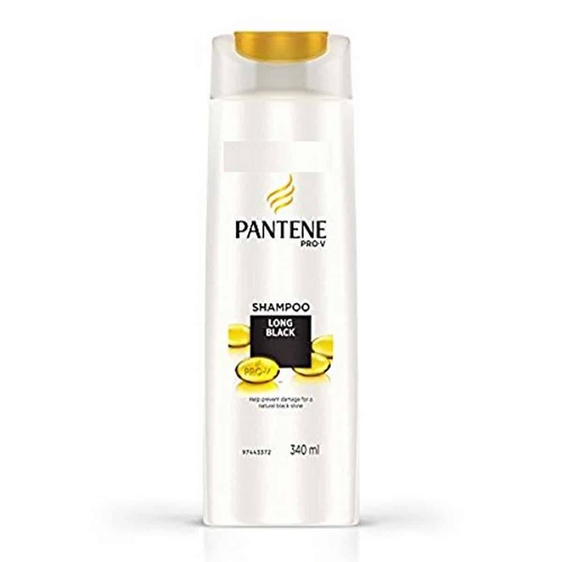 Pantene Long Black Shampoo (360 ml)