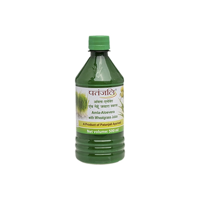 Patanjali Amla-Aloe vera With Wheatgrass Juice (500ml)