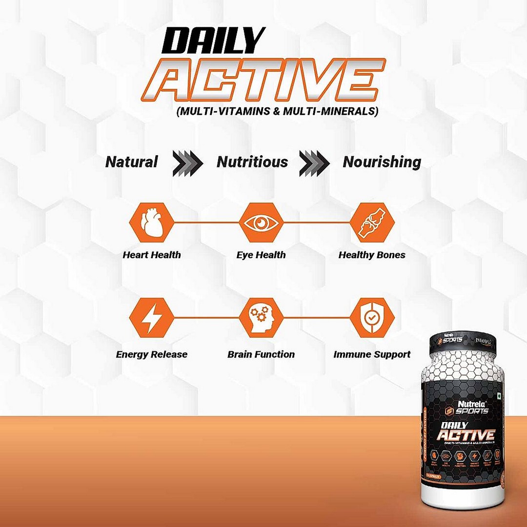 Patanjali Nutrela Sports Daily Active (90 Capsule)
