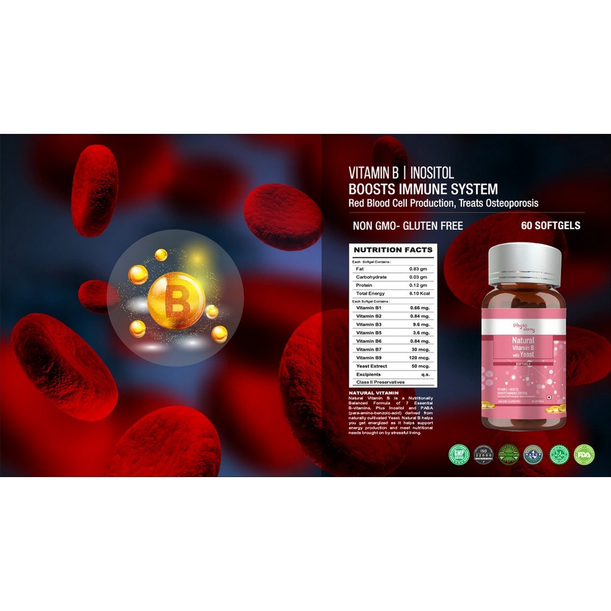 Phyto Atomy Vitamin B Softgel Capsule (60 Capsule)