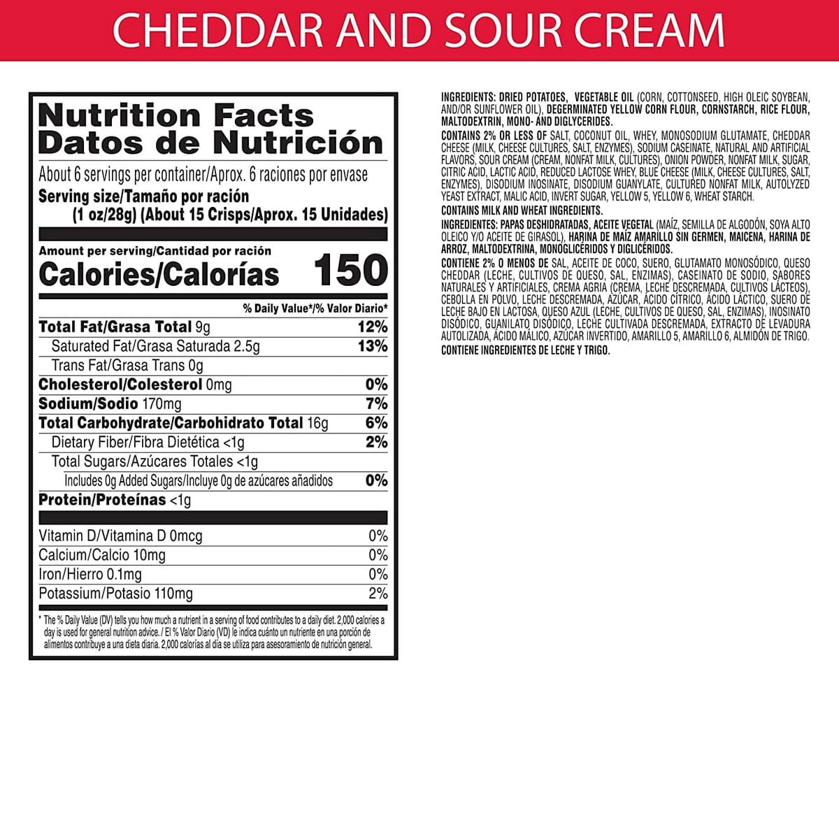 Pringles Cheddar & Sour Cream Potato Crisps (158 gm)
