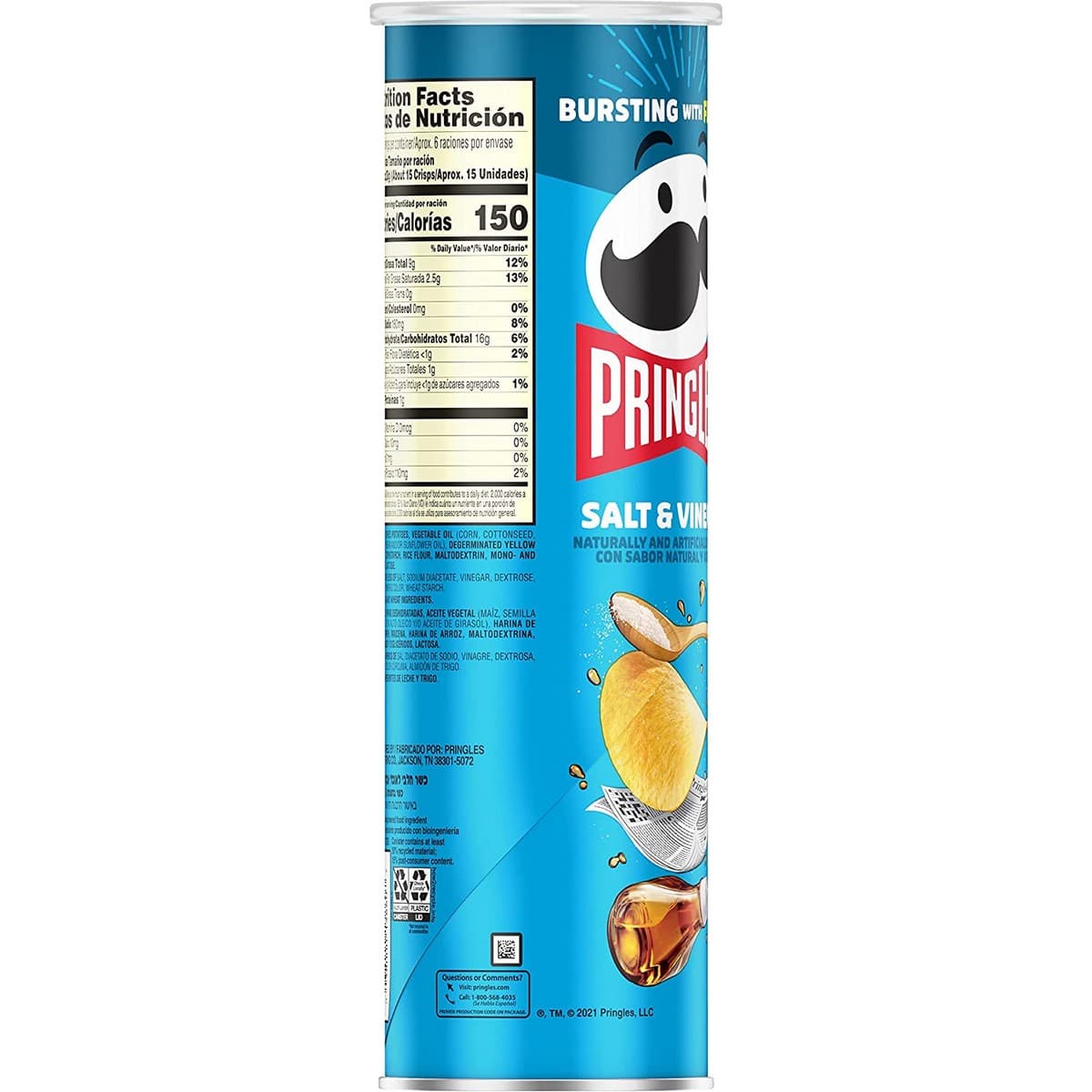Pringles Salt & Vinegar Flavored Potato Crisps (158 gm)