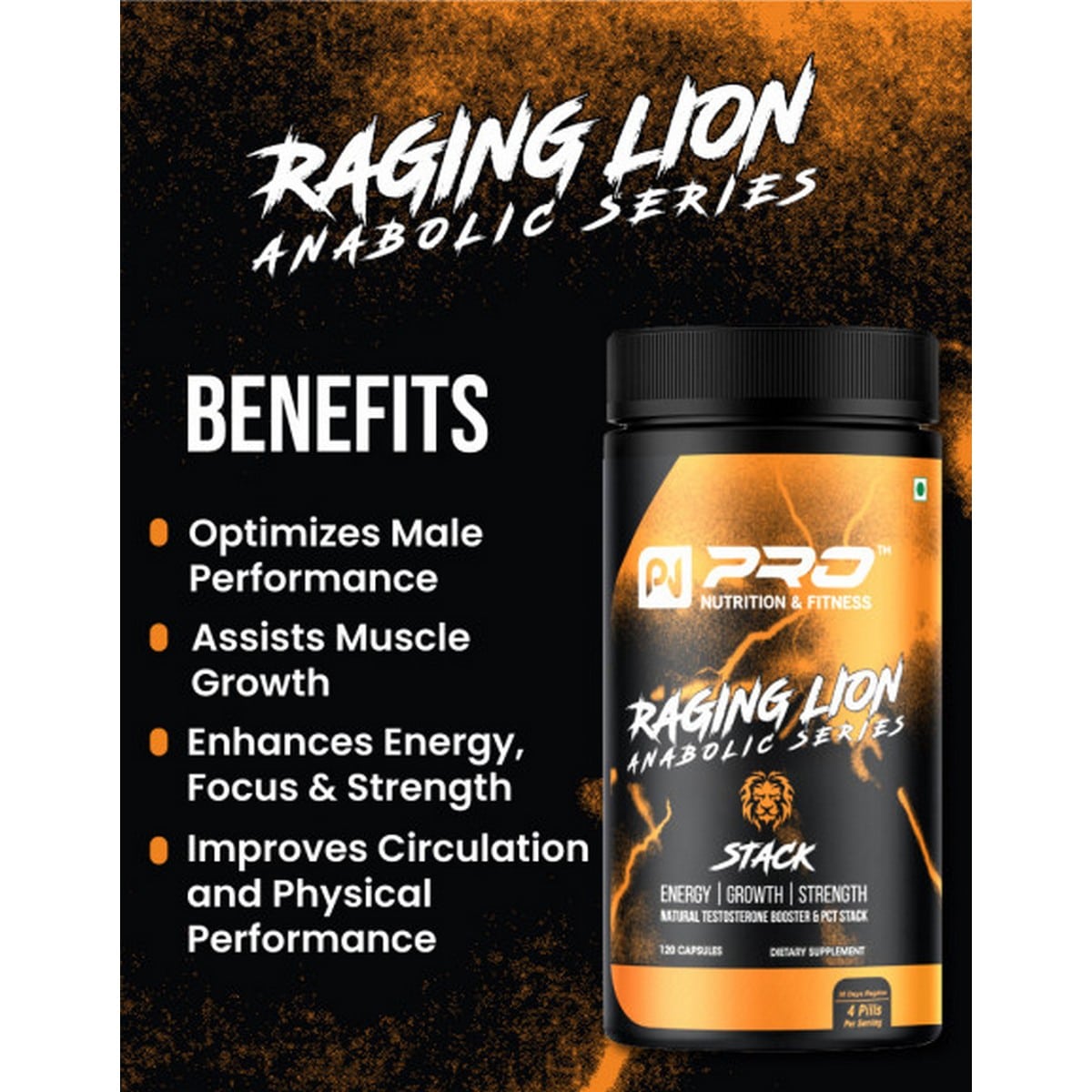 Pro Nutrition Raging Lion (120 capsules)