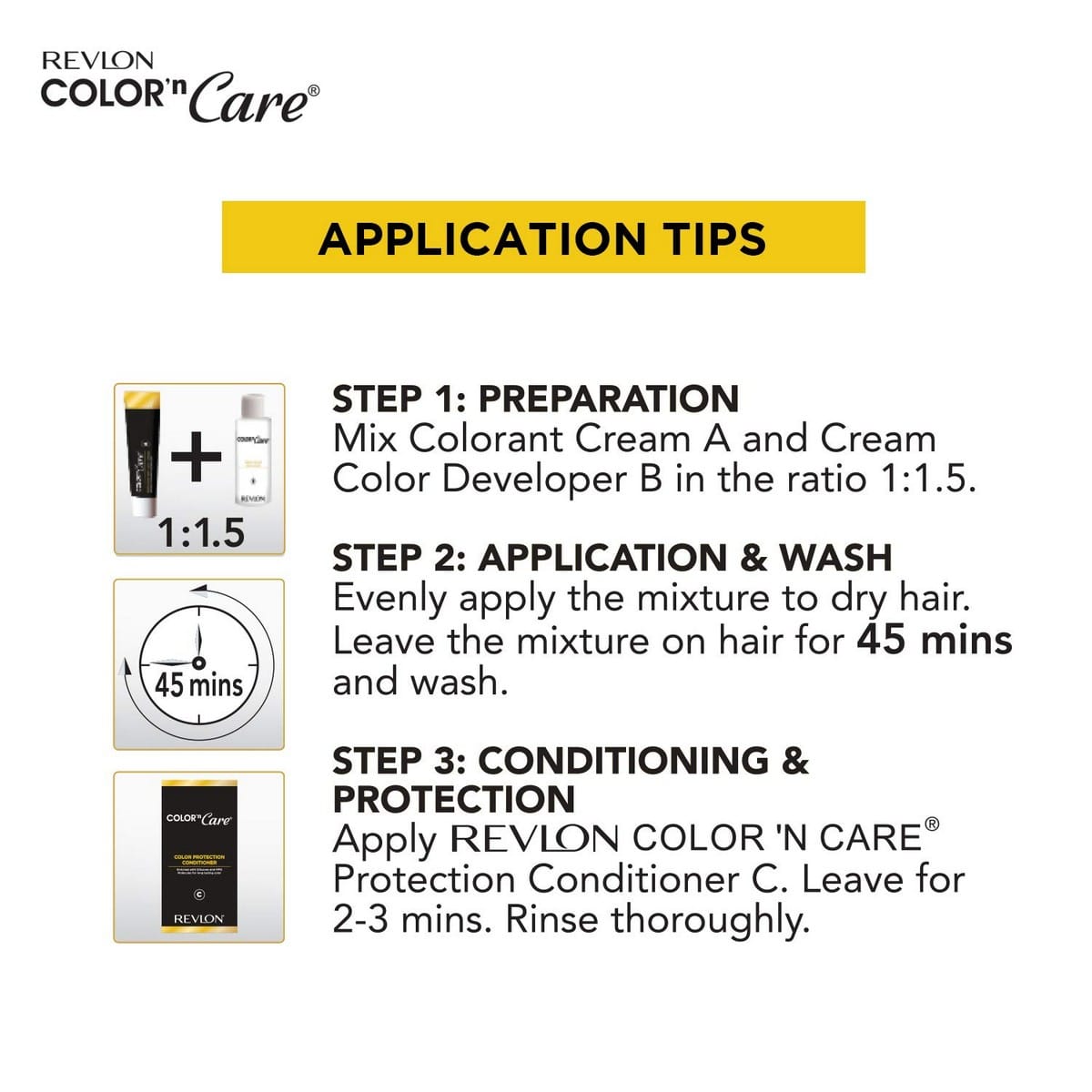 Revlon Color N Care Permanent Hair Color Cream (176 gm)