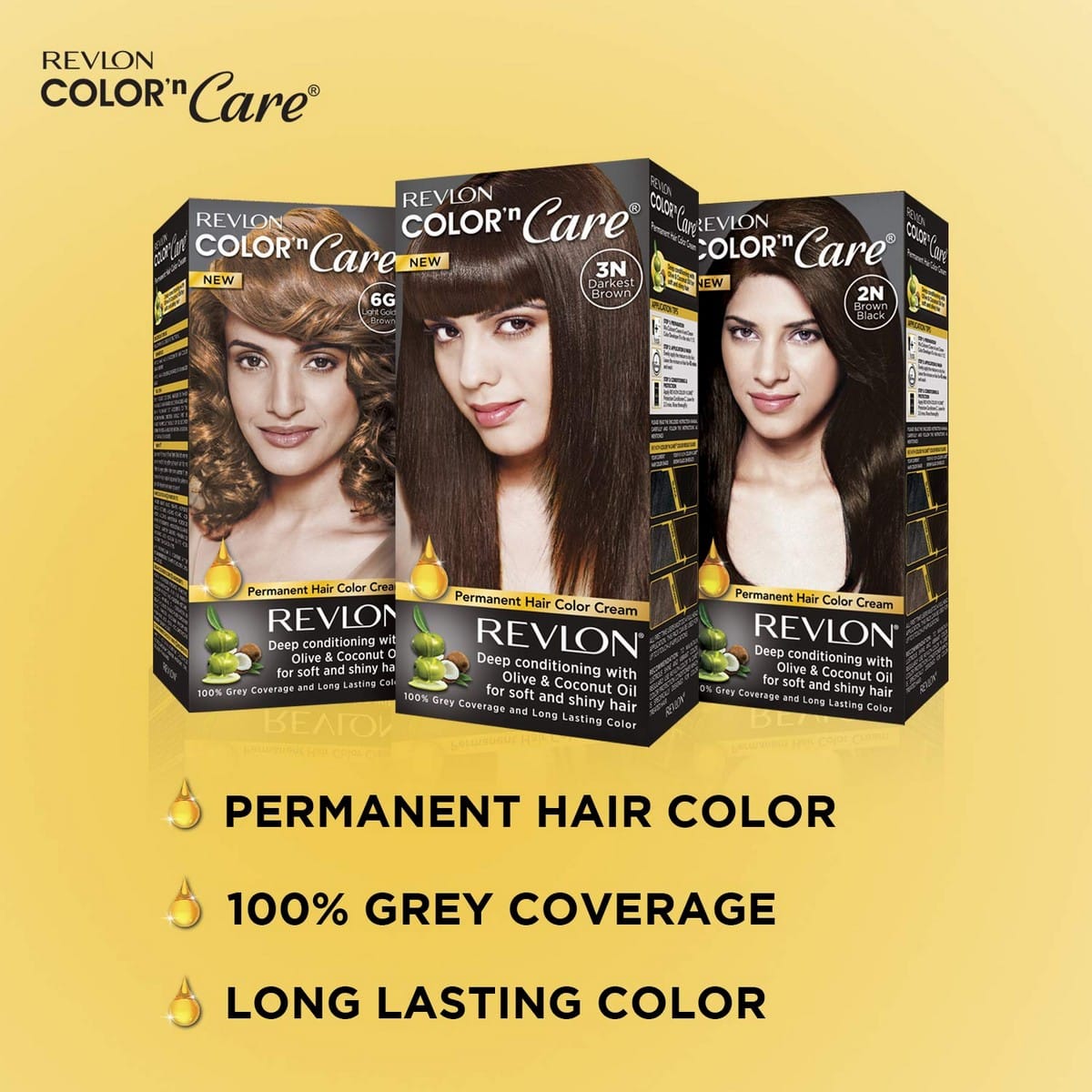 Revlon Color N Care Permanent Hair Color Cream (176 gm)