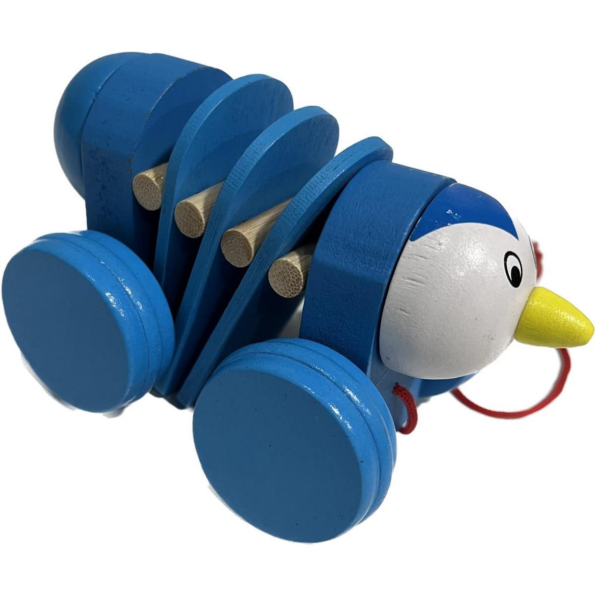 RichesM Walk-A-Long Pull Along Toy Wooden Caterpillar