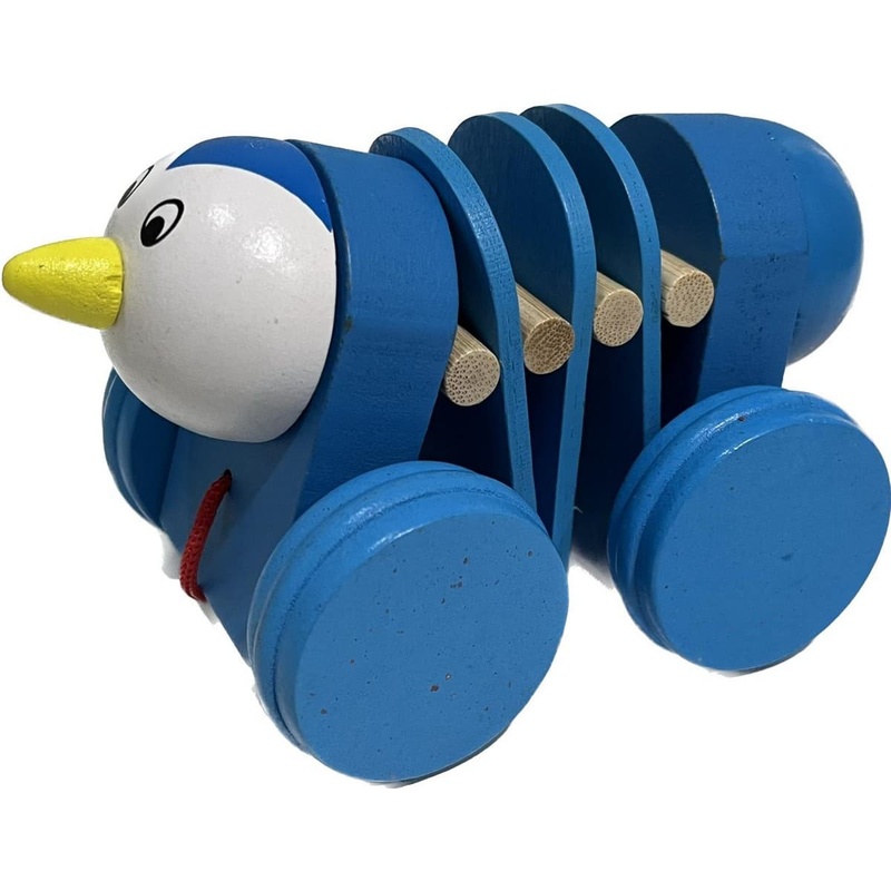 RichesM Walk-A-Long Pull Along Toy Wooden Caterpillar