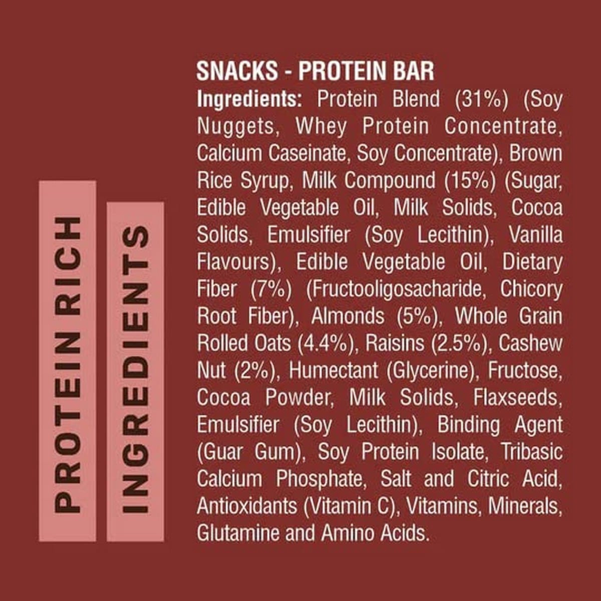 RiteBite Max Protein Active Choco Fudge Protein Bars, Pack of 6 (50 Gm Each)