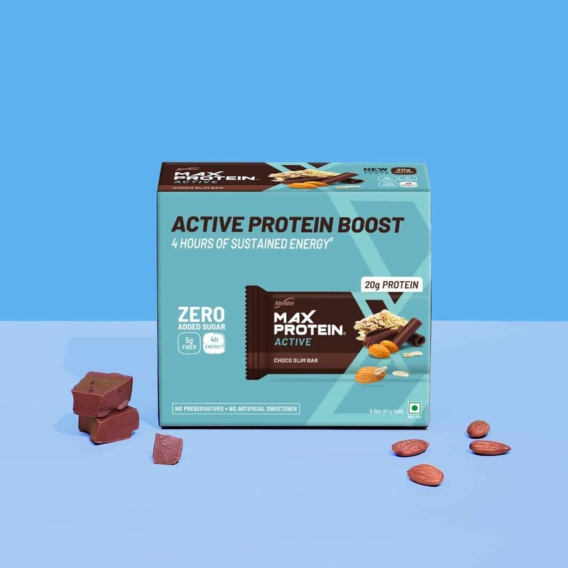 RiteBite Max Protein Active Choco Slim Bar, Pack of 6 (67 Gm Each)