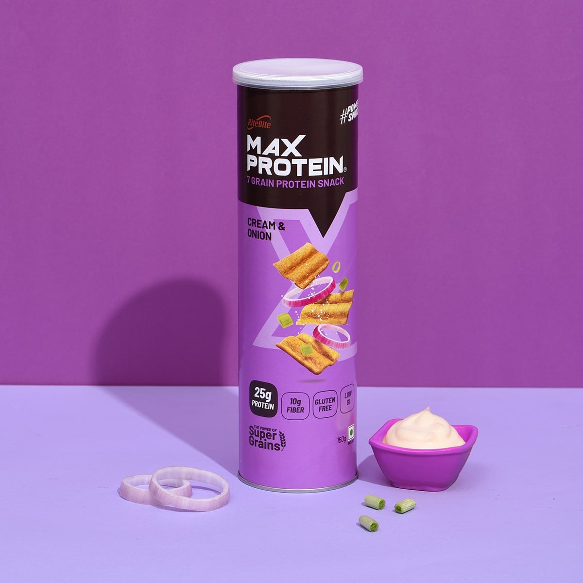 RiteBite Max Protein Cream & Onion Chips (150 gm)