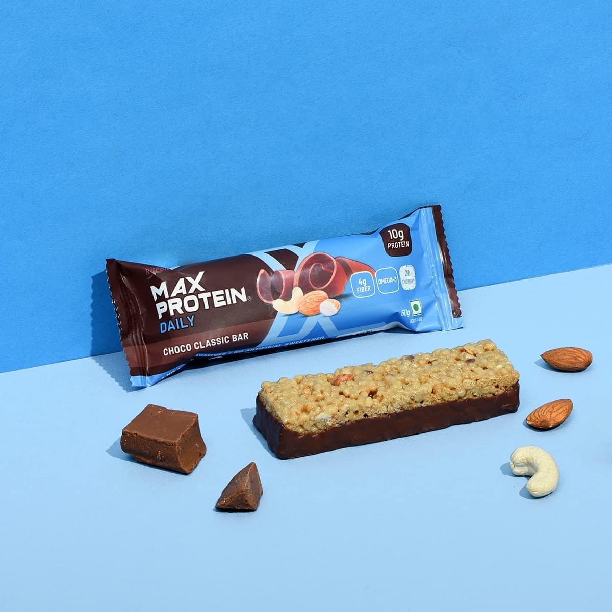 RiteBite Max Protein Daily Choco Classic Bar, Pack of 6 (50 Gm Each)