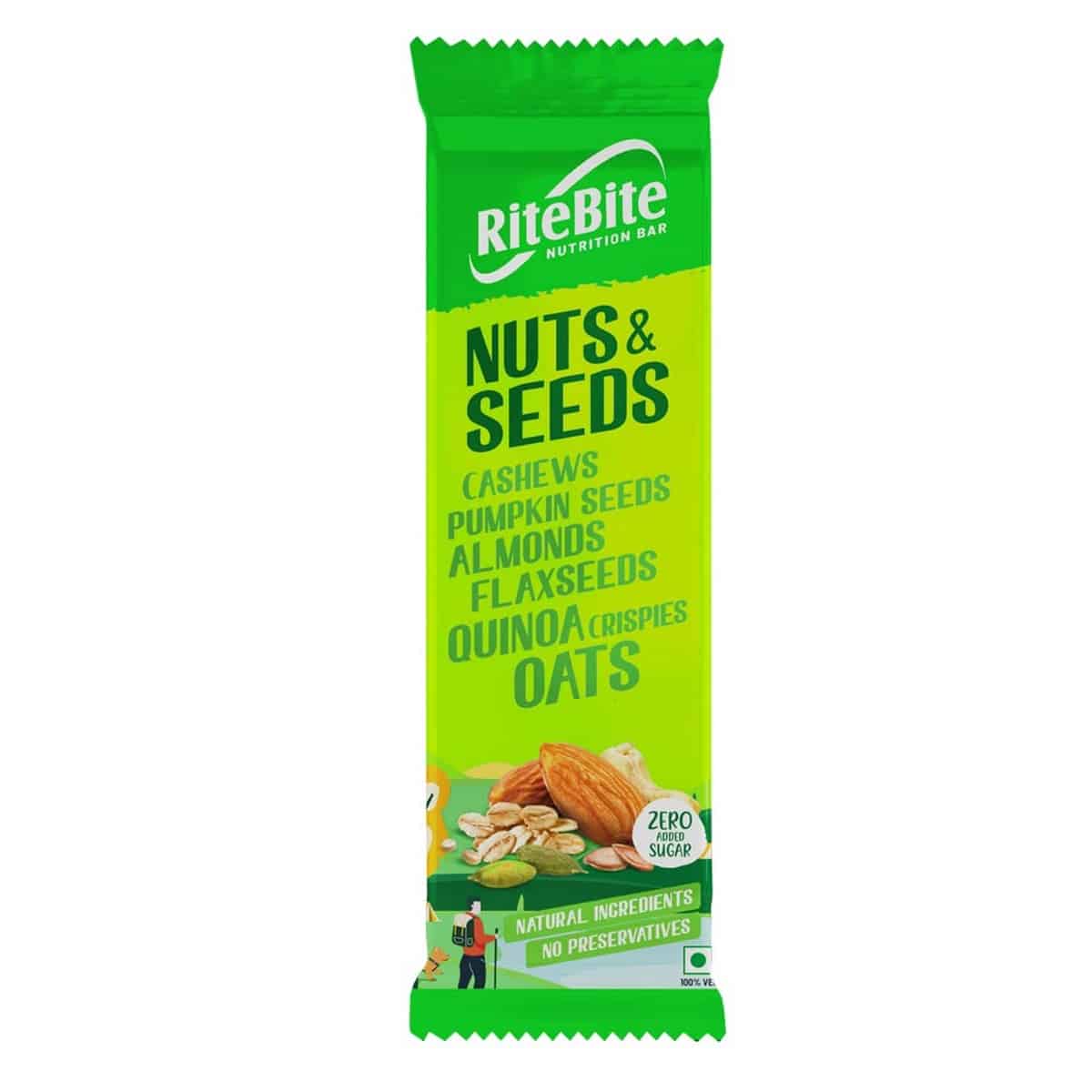 RiteBite Max Protein Nuts & Seeds Bar, Pack of 6 (35 Gm Each)