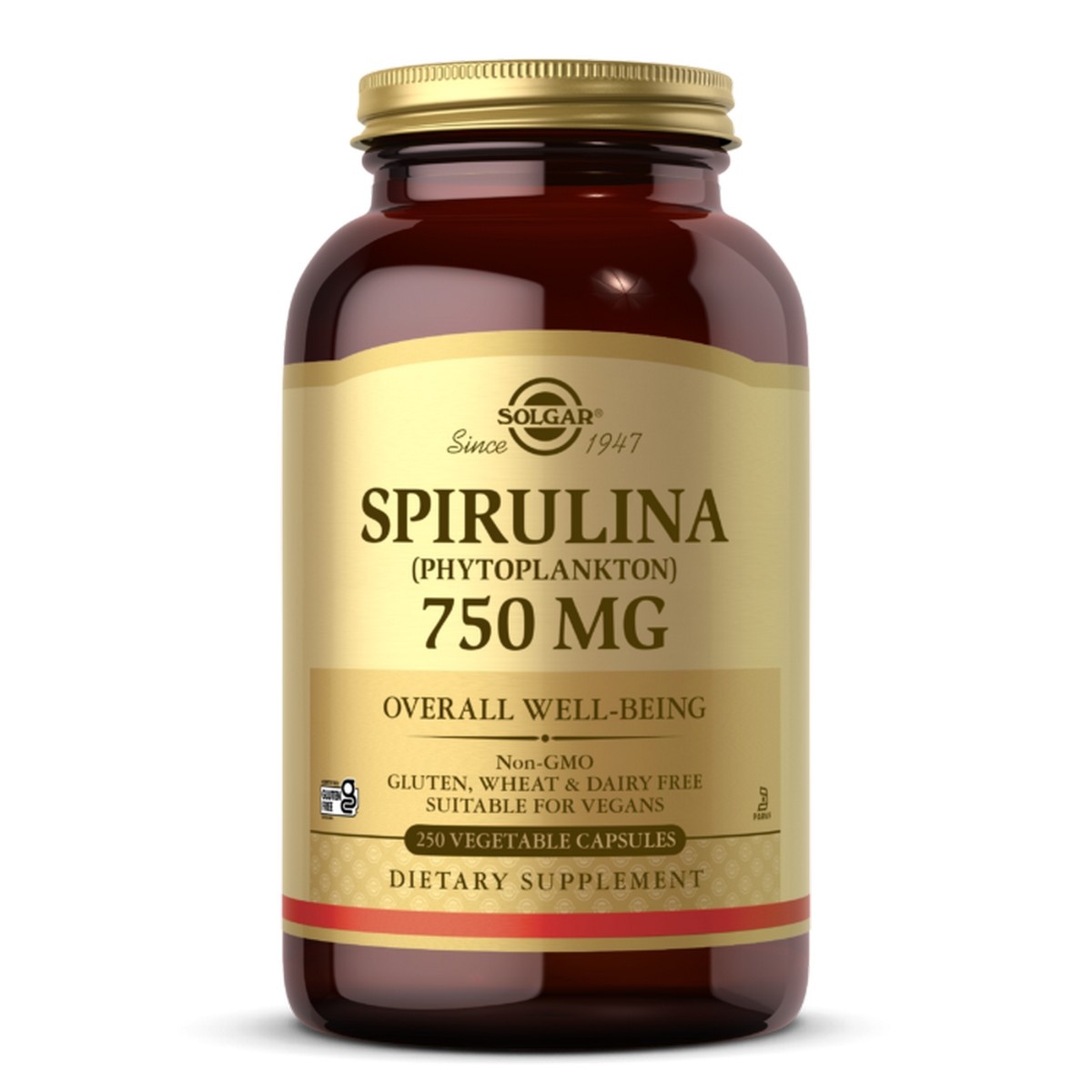 Solgar Spirulina 750 MG Vegetable Capsules