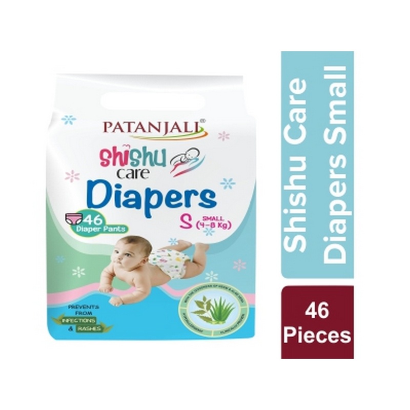 Patanjali Shishu Care Baby Diaper (Small-46)
