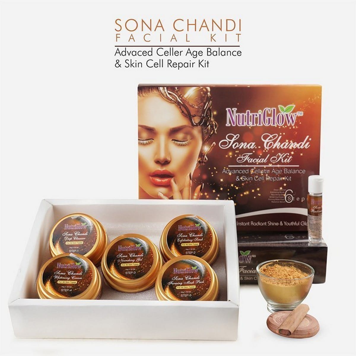 Nutriglow Sona Chandi Facial Kit (260 gm)