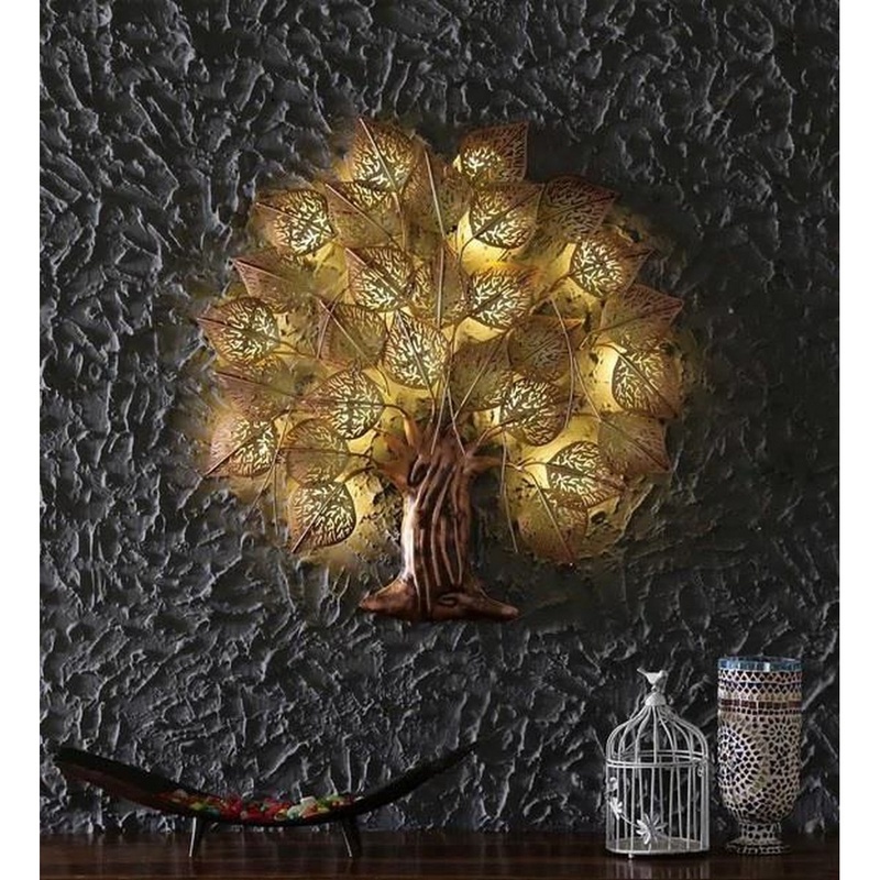 LED Light of Tamrind Leaf Tree Wall Decor