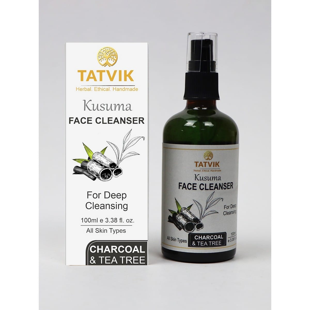 Tatvik Kusuma Face Cleanser Charcoal and Tea Tree (100 ml)