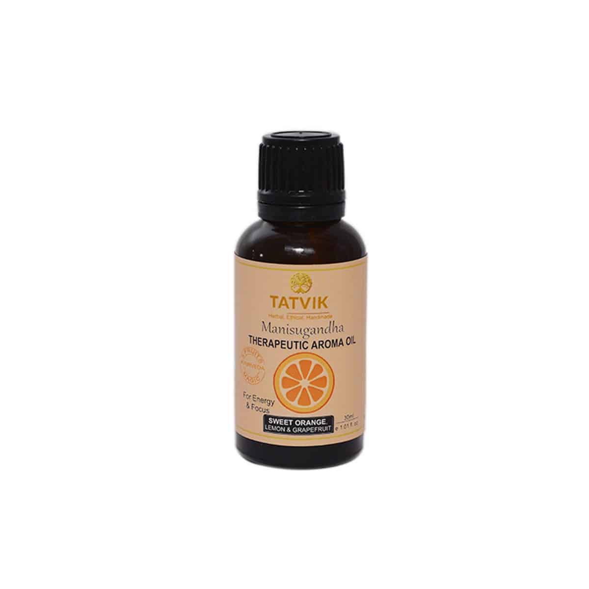 Tatvik Manisugandha Therapeutic Aroma Oil Sweet Orange, Lemon and Grapefruit (30 ml)