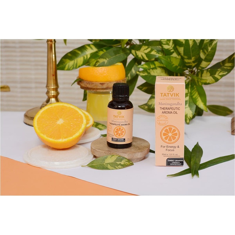 Tatvik Manisugandha Therapeutic Aroma Oil Sweet Orange, Lemon and Grapefruit (30 ml)