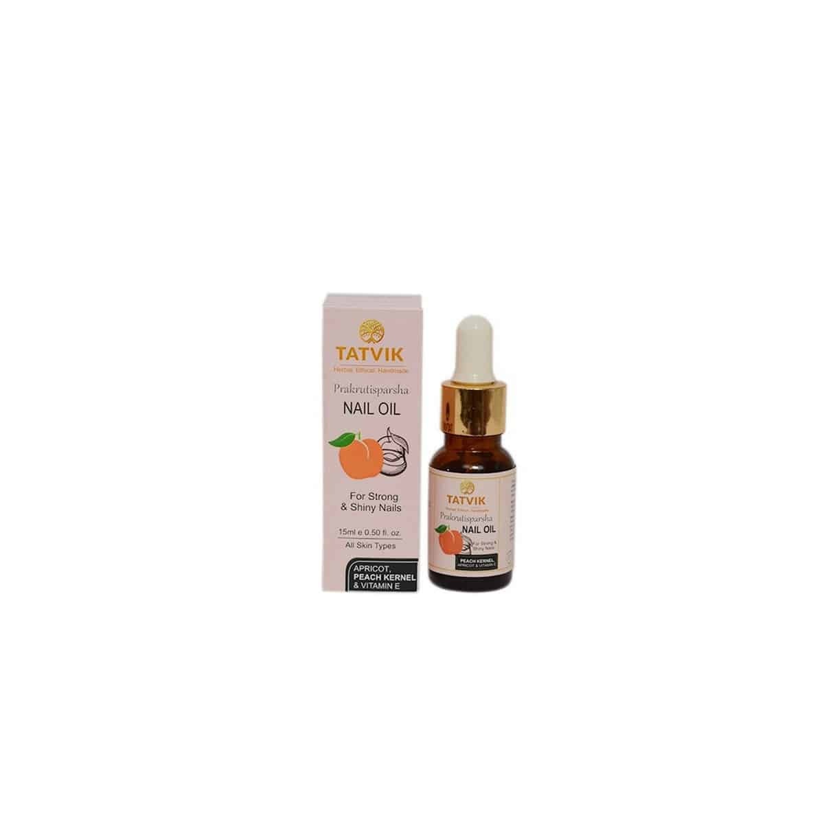 Tatvik Prakrutisparsha Nail Oil - Apricot, Peach Kernel and Vitamin E (100 gm)
