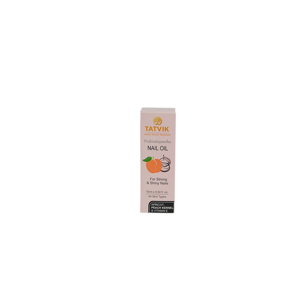 Tatvik Prakrutisparsha Nail Oil - Apricot, Peach Kernel and Vitamin E (100 gm)