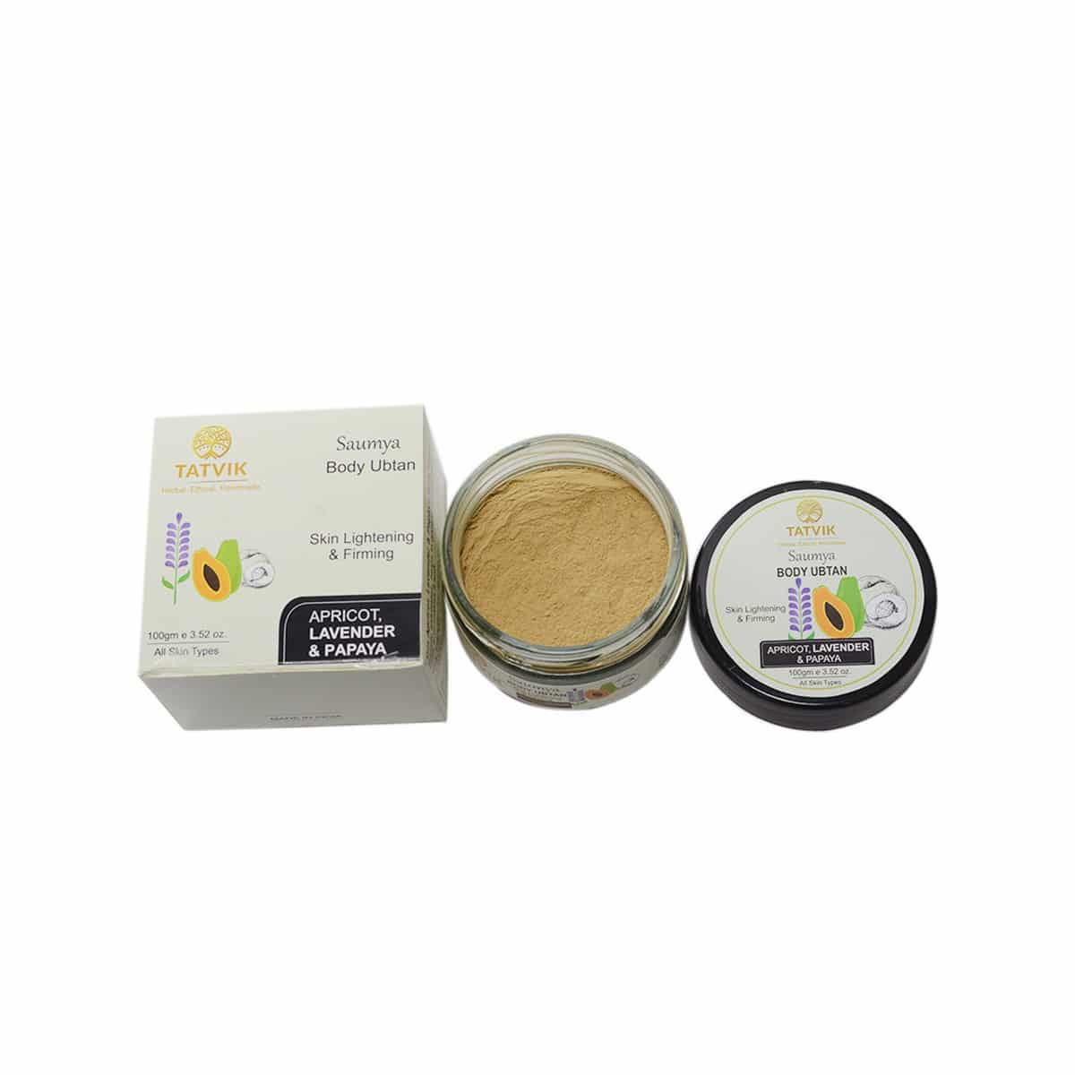 Tatvik Saumya Body Ubtan - Apricot, Lavender & Papaya (100 gm)