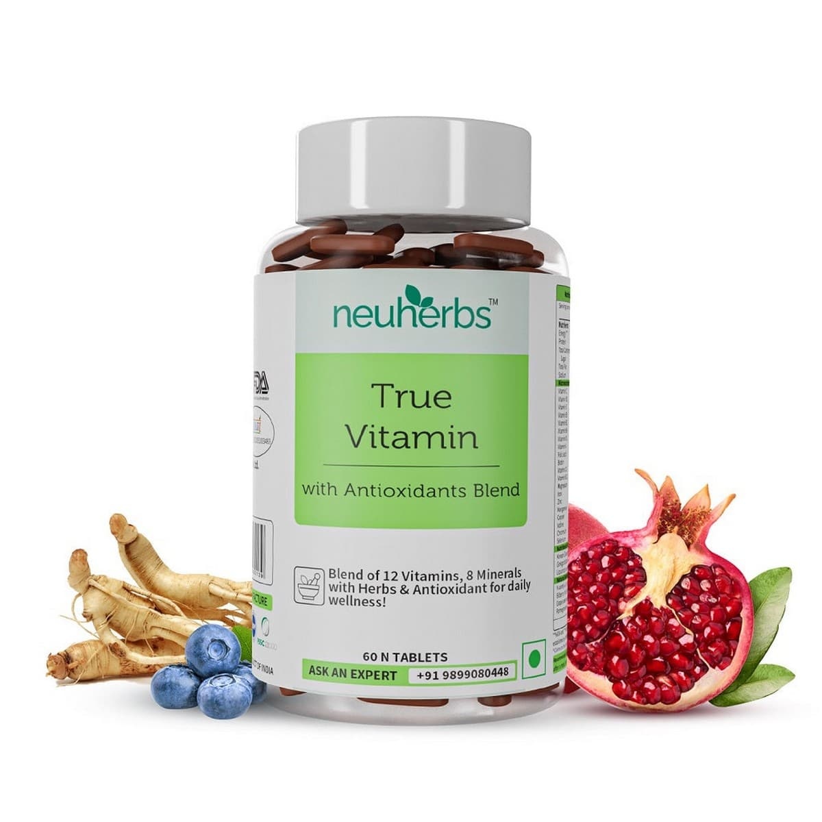 Neuherbs True Vitamins Multivitamin Tablets (60 Tab)