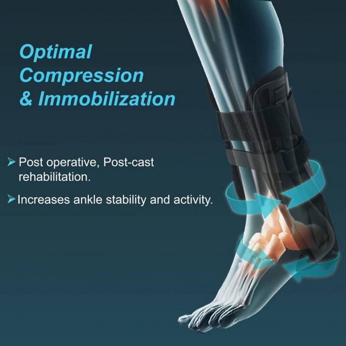 Tynor Ankle Splint, Black (1 Unit)