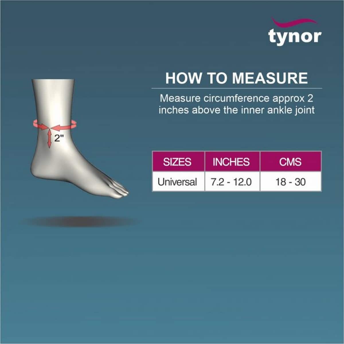 Tynor Ankle Splint, Black (1 Unit)