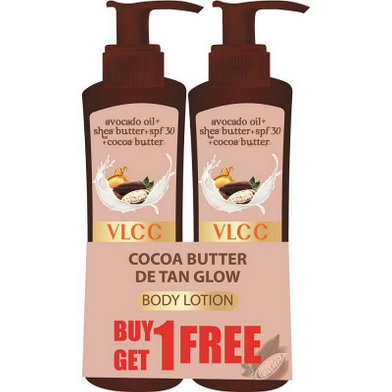 VLCC Cocoa Butter Detan Glow Body Lotion 400ml (Buy 1 Get 1 Free)