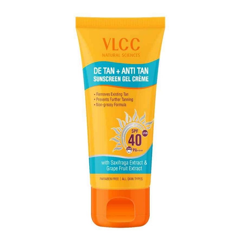 VLCC De Tan + Anti Tan Sunscreen Gel Creme SPF 40 (100g)