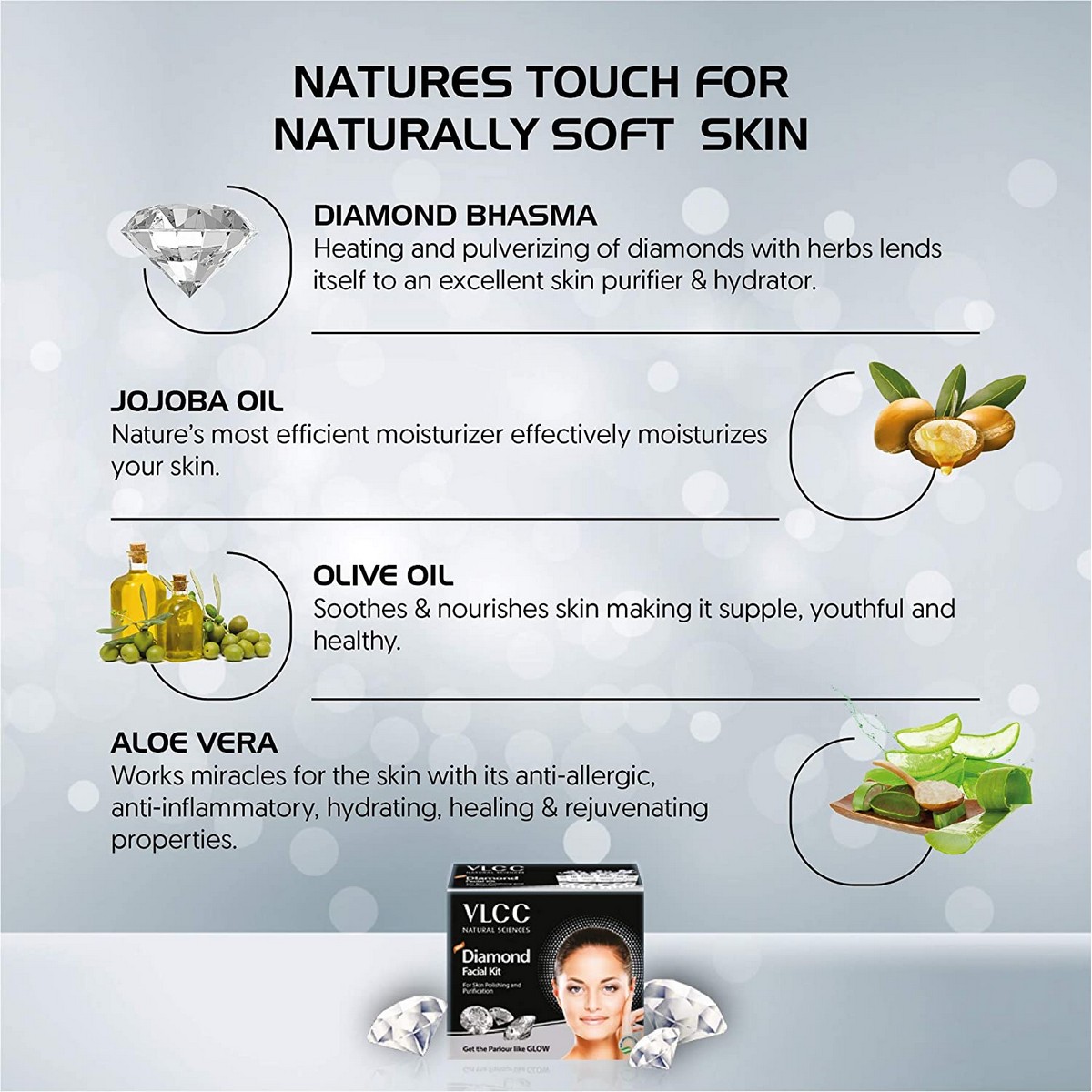 VLCC Diamond Facial Kit (50g+10ml)