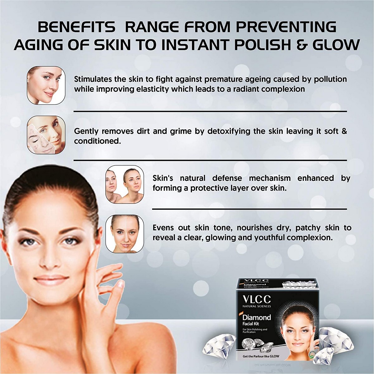 VLCC Diamond Facial Kit (50g+10ml)