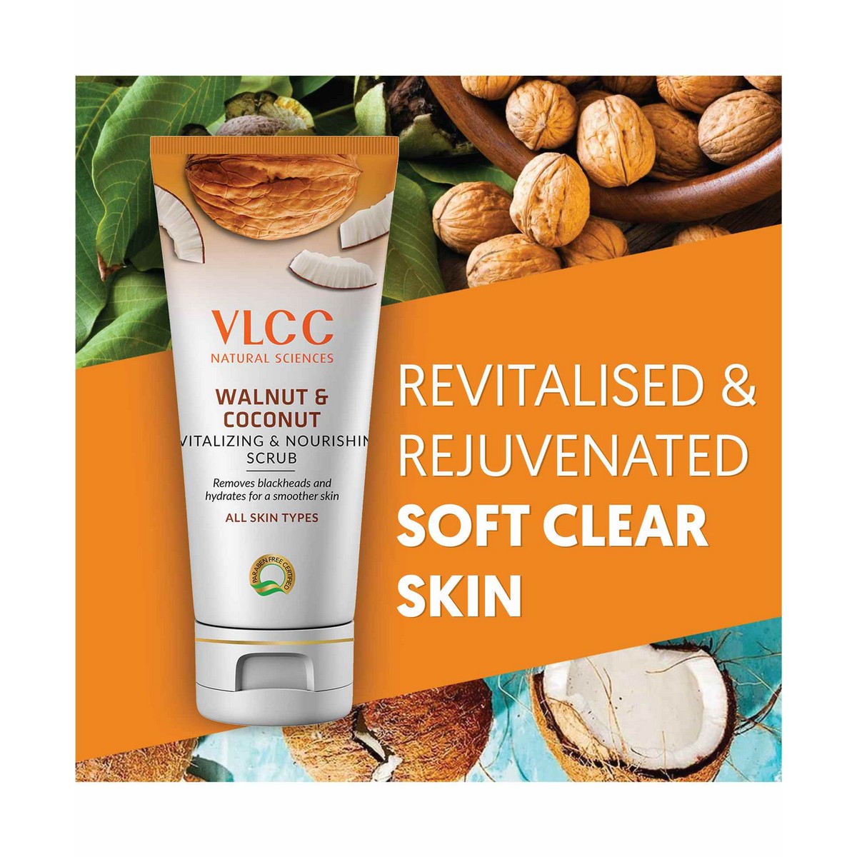VLCC Walnut & Coconut Revitalizing Scrub 90 gm