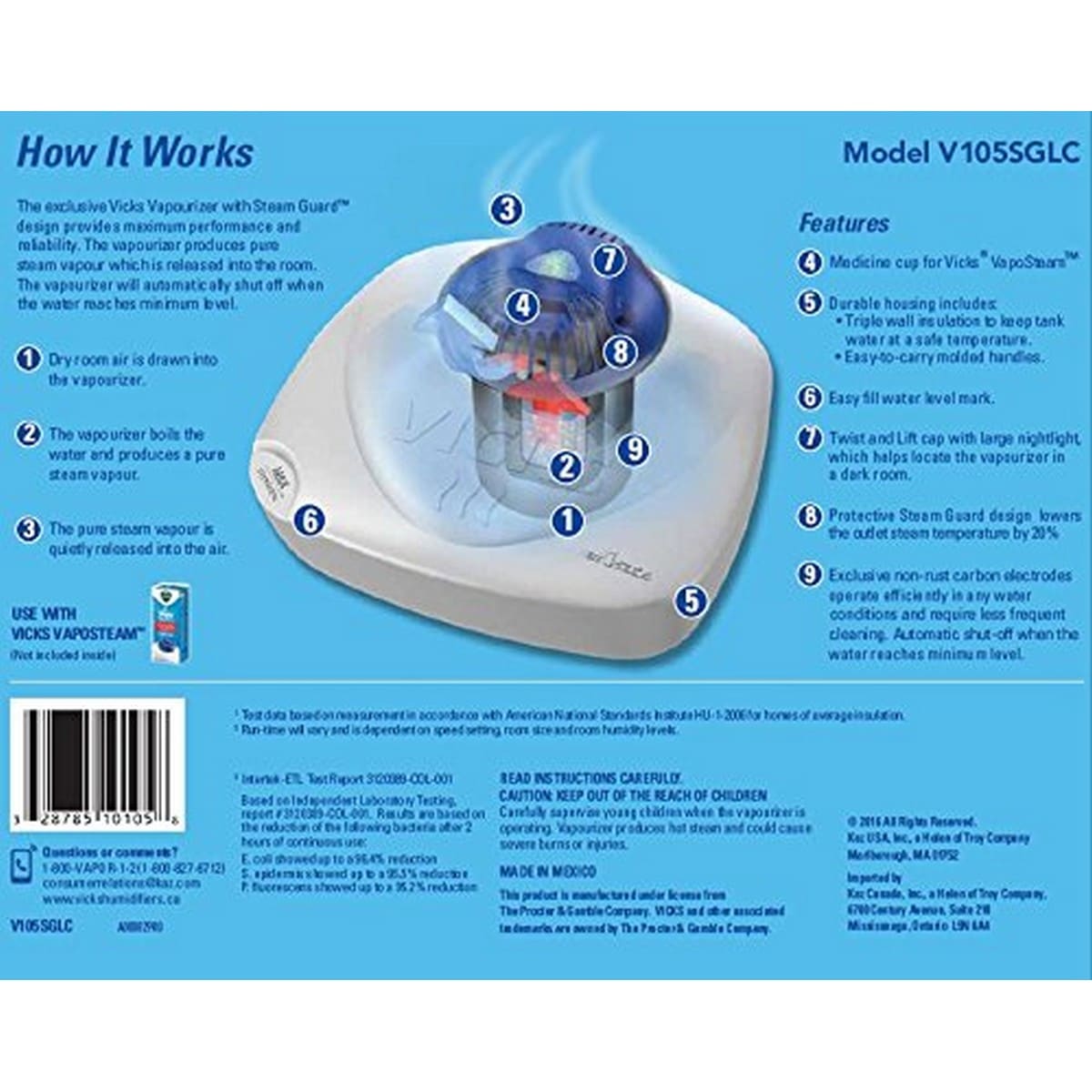 Vicks Nursery 1 Gallon Vaporizer with Night-Light