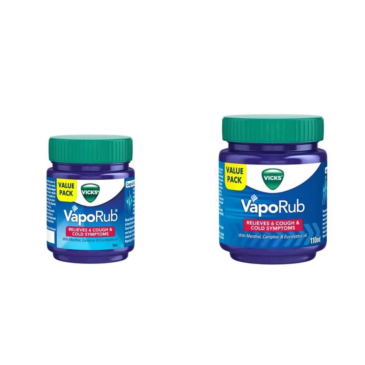 Vicks Vaporub (50 ml) & Vicks Vapo Rub Maha Saver Pack (110 ml)