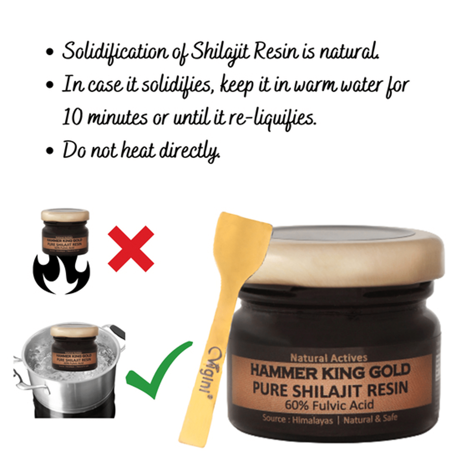 Vigini Hammer King Gold Pure Premium Original Shilajit Resin