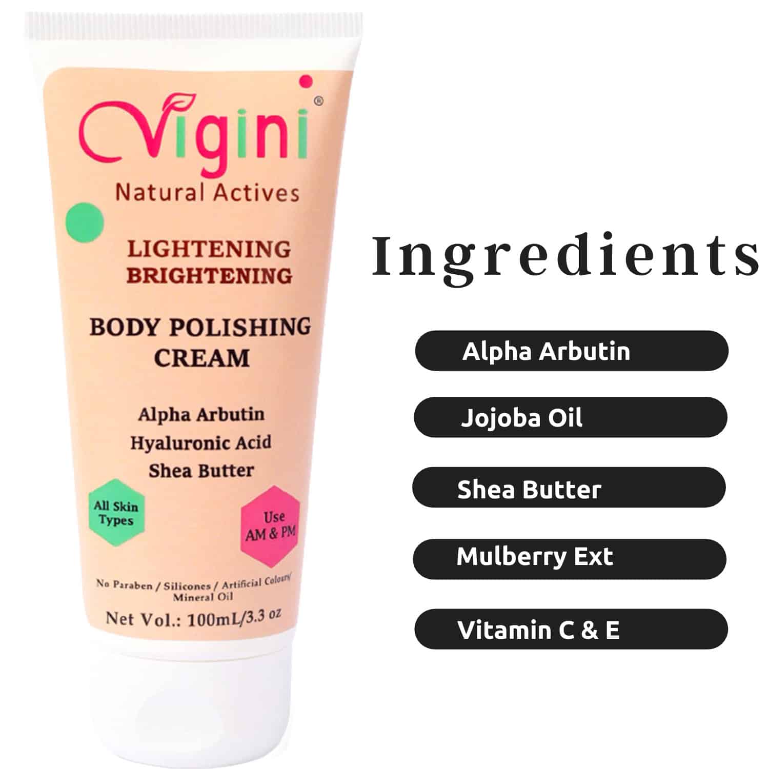 Vigini Skin Whitening Lightening Body Polishing cream (100 ml)