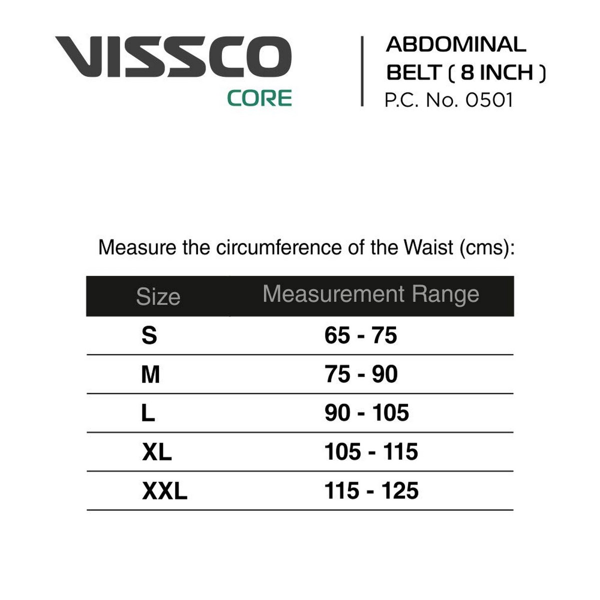 Vissco Core Abdominal Belt (8 Inches)