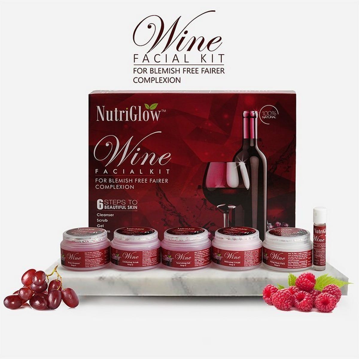 Nutriglow Wine Facial Kit (260 gm)