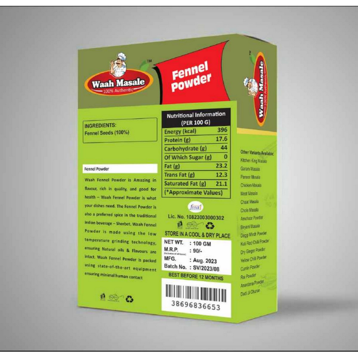 Waah Masale Fennel Powder(100 GM)